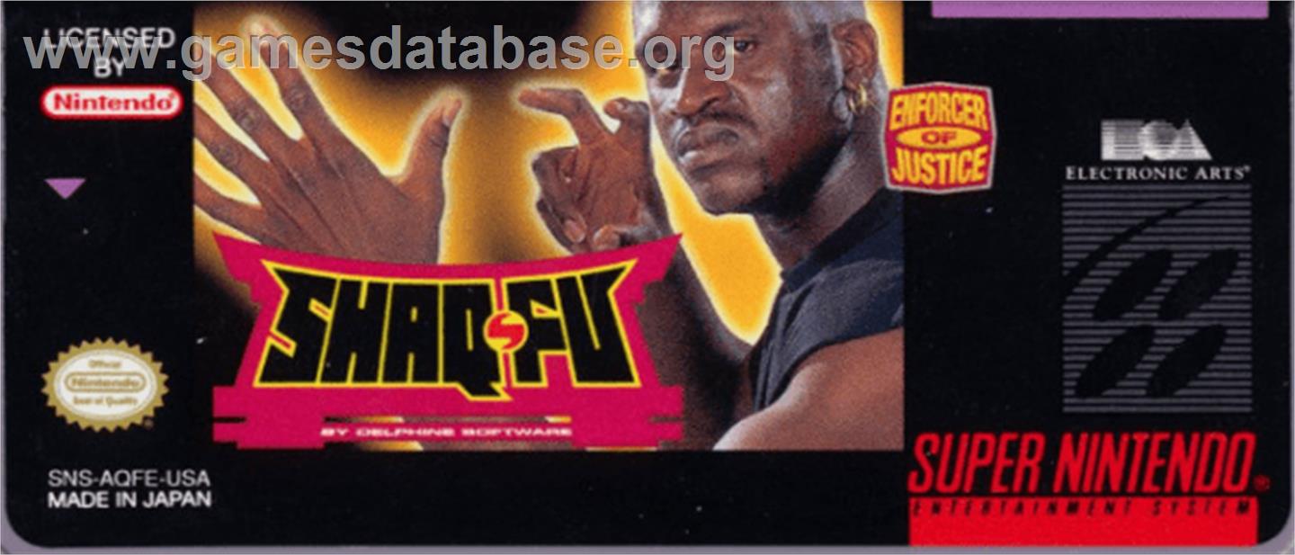 Shaq Fu - Nintendo SNES - Artwork - Cartridge Top