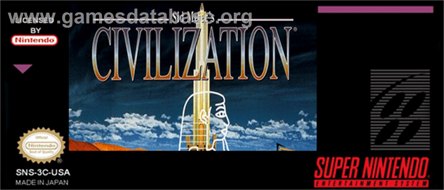 Sid Meier's Civilization - Nintendo SNES - Artwork - Cartridge Top