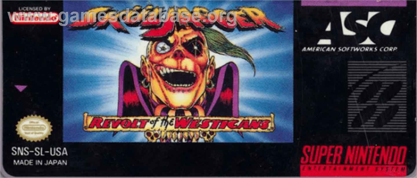 Sküljagger: Revolt of the Westicans - Nintendo SNES - Artwork - Cartridge Top