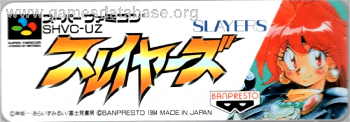 Slayers - Nintendo SNES - Artwork - Cartridge Top