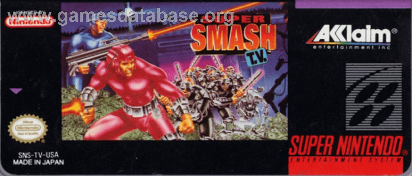 Smash T.V. - Nintendo SNES - Artwork - Cartridge Top