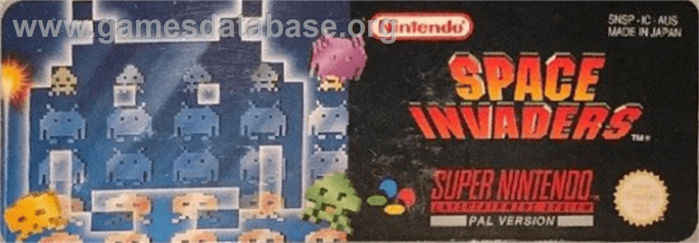 Space Invaders - Nintendo SNES - Artwork - Cartridge Top