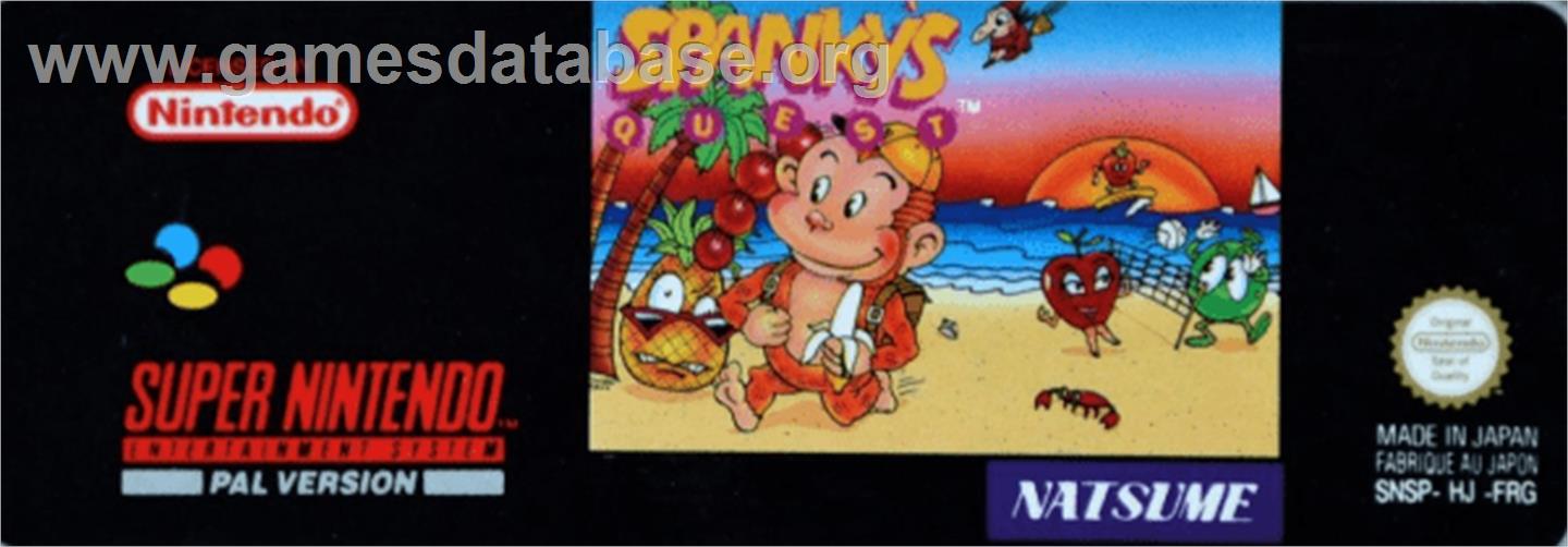 Spanky's Quest - Nintendo SNES - Artwork - Cartridge Top