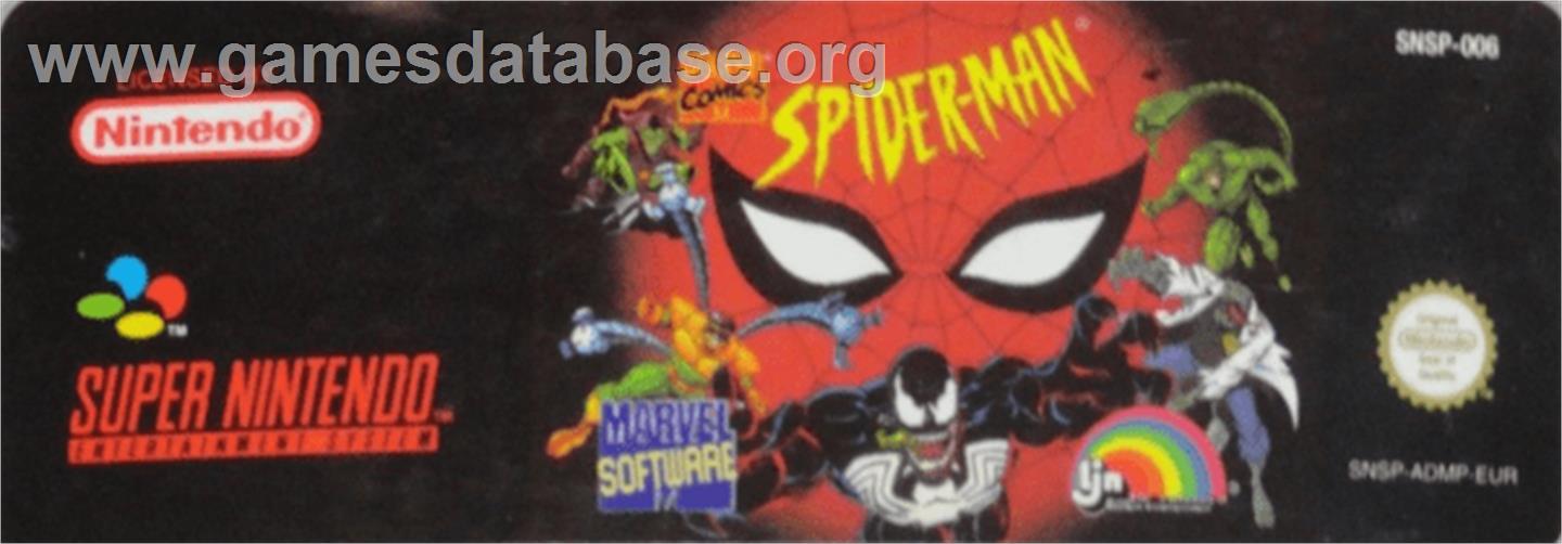 Spider-Man: The Animated Series - Nintendo SNES - Artwork - Cartridge Top