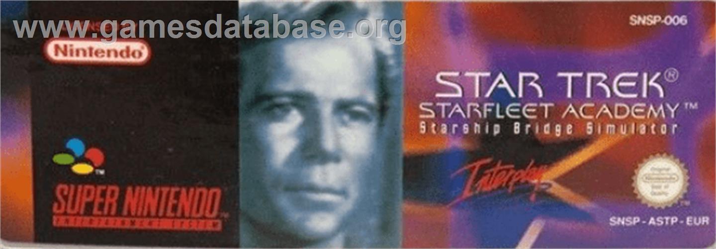 Star Trek: Starfleet Academy - Starship Bridge Simulator - Nintendo SNES - Artwork - Cartridge Top