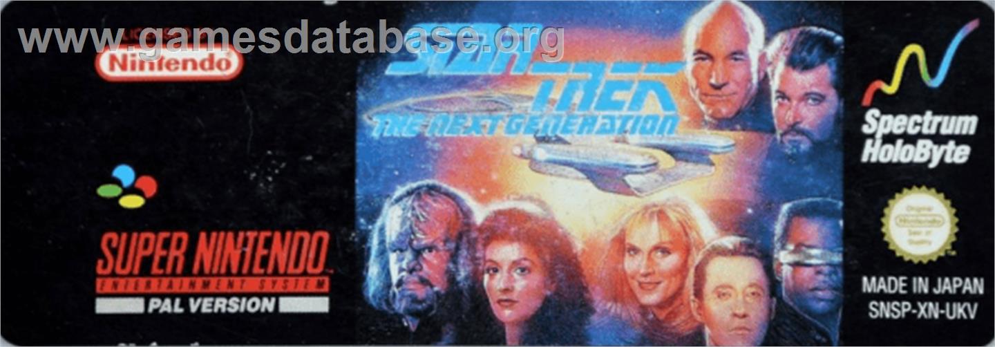 Star Trek - The Next Generation - Future's Past - Nintendo SNES - Artwork - Cartridge Top