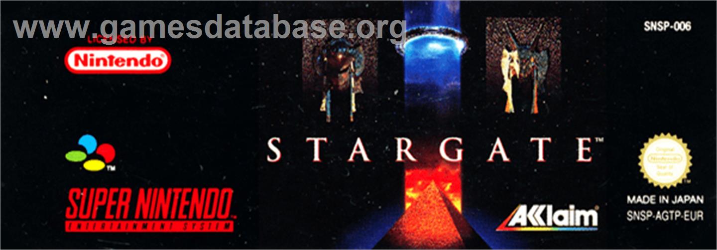 Stargate - Nintendo SNES - Artwork - Cartridge Top