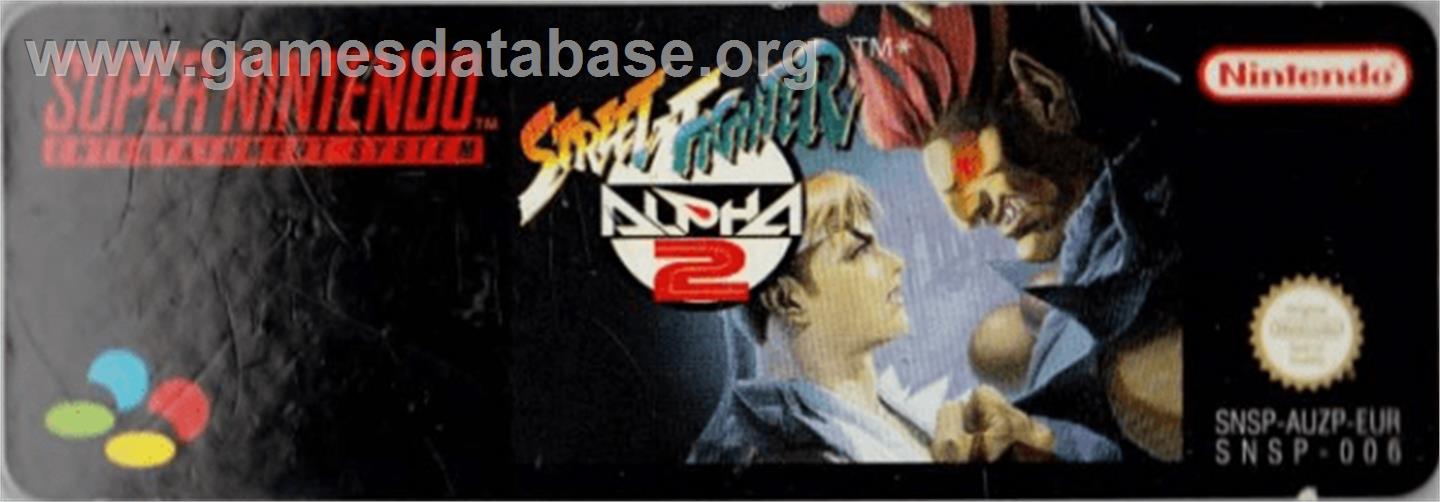 Street Fighter Alpha 2 - Nintendo SNES - Artwork - Cartridge Top