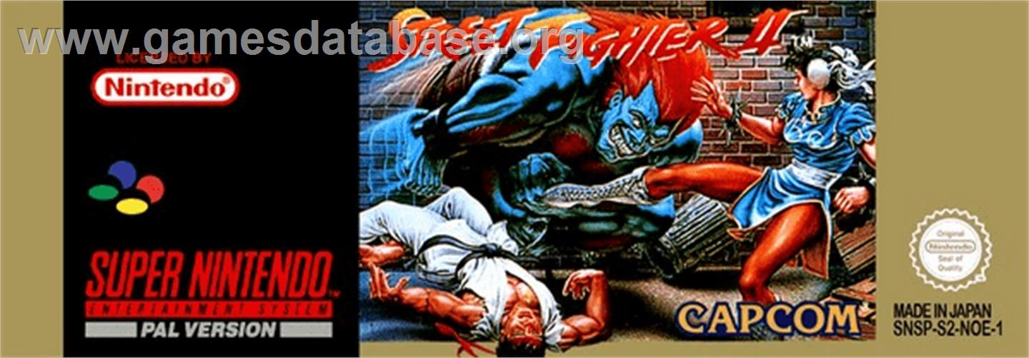 Street Fighter II: The World Warrior - Nintendo SNES - Artwork - Cartridge Top
