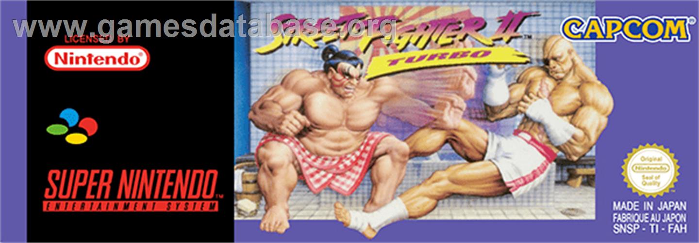 Street Fighter II Turbo: Hyper Fighting - Nintendo SNES - Artwork - Cartridge Top