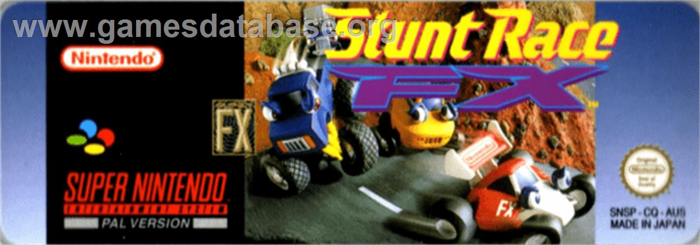 Stunt Race Fx - Nintendo SNES - Artwork - Cartridge Top