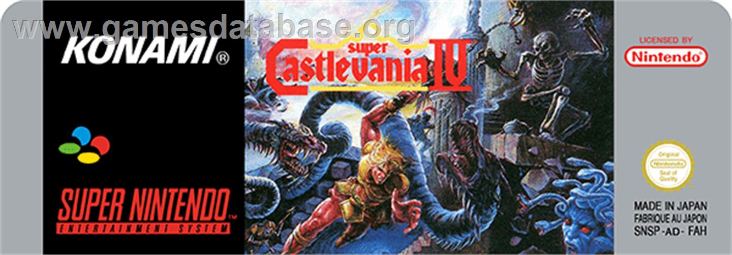 Super Castlevania IV - Nintendo SNES - Artwork - Cartridge Top