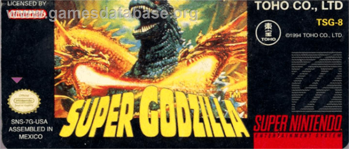 Super Godzilla - Nintendo SNES - Artwork - Cartridge Top