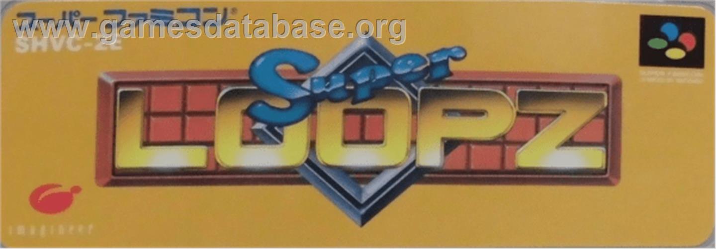 Super Loopz - Nintendo SNES - Artwork - Cartridge Top