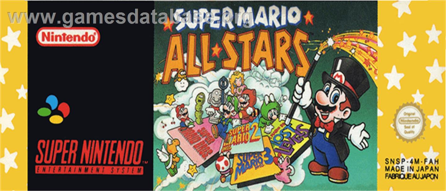 Super Mario All-Stars - Nintendo SNES - Artwork - Cartridge Top