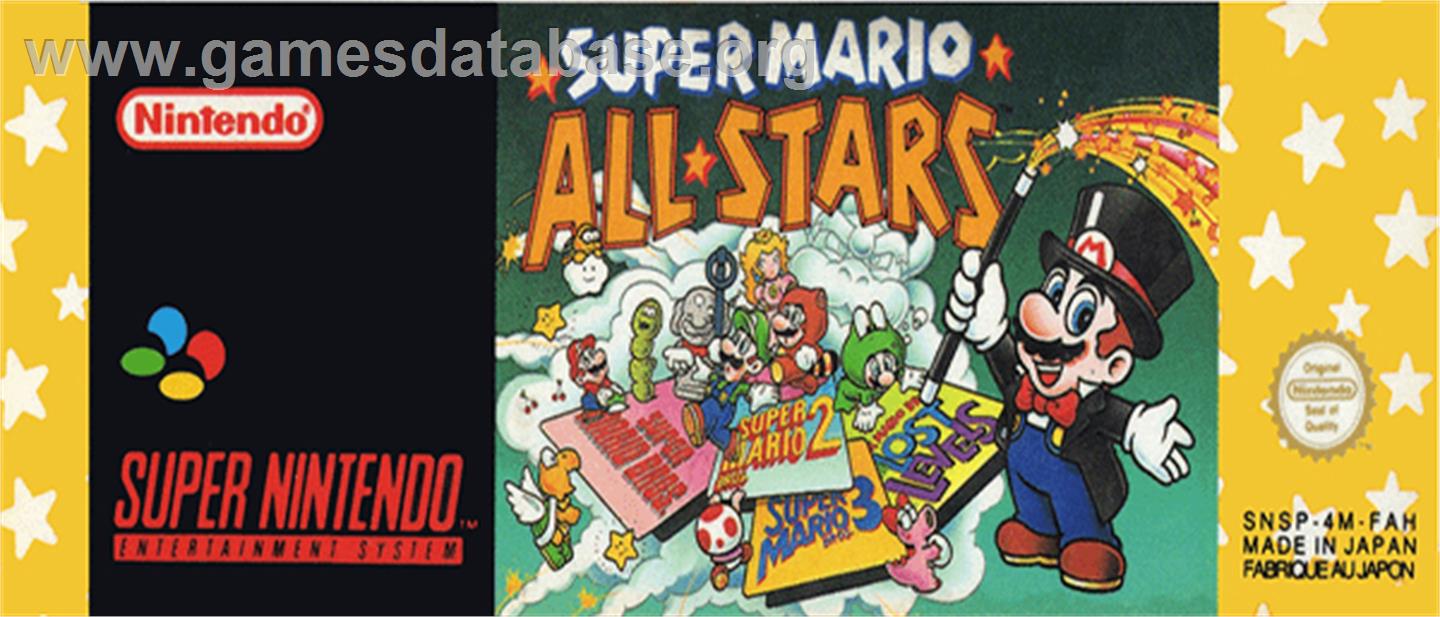 Super Mario All-stars - Nintendo SNES - Artwork - Cartridge Top