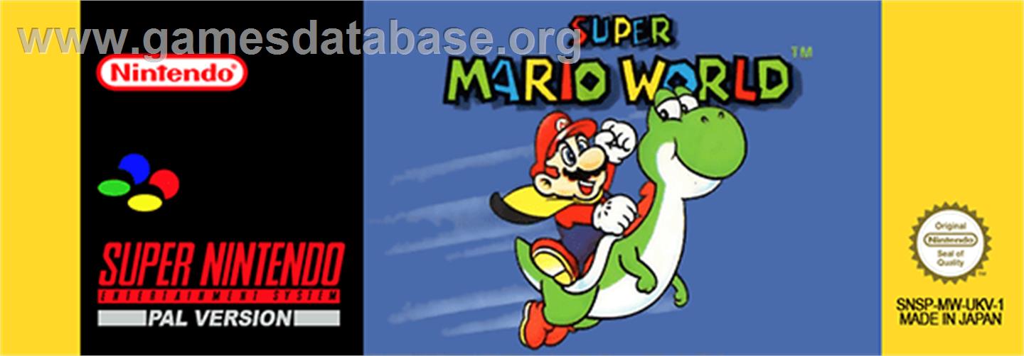 Super Mario World - Nintendo SNES - Artwork - Cartridge Top