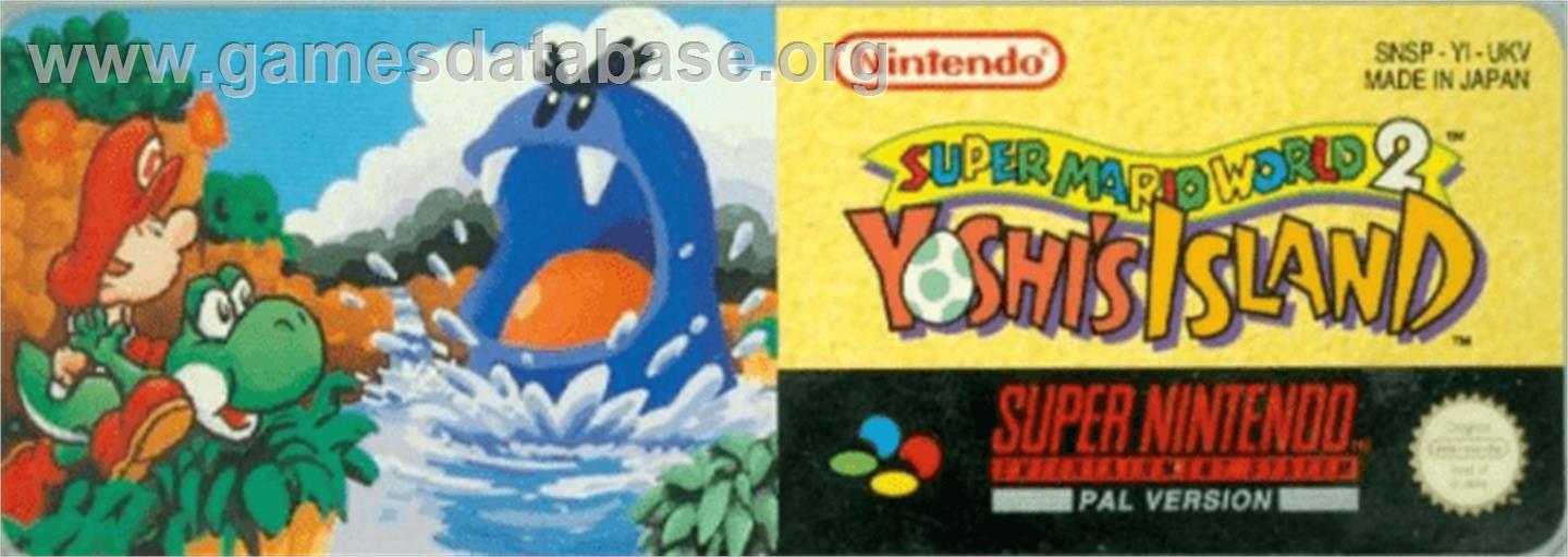 Super Mario World 2: Yoshi's Island - Nintendo SNES - Artwork - Cartridge Top
