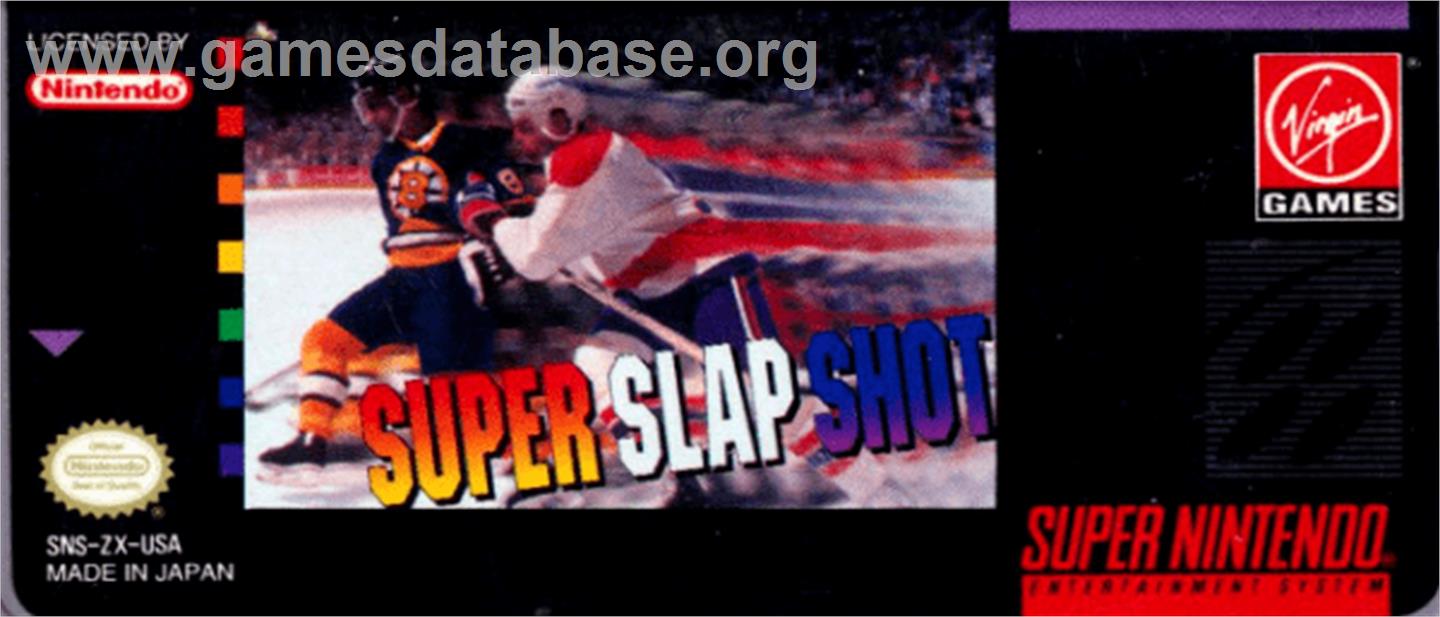 Super Slap Shot - Nintendo SNES - Artwork - Cartridge Top
