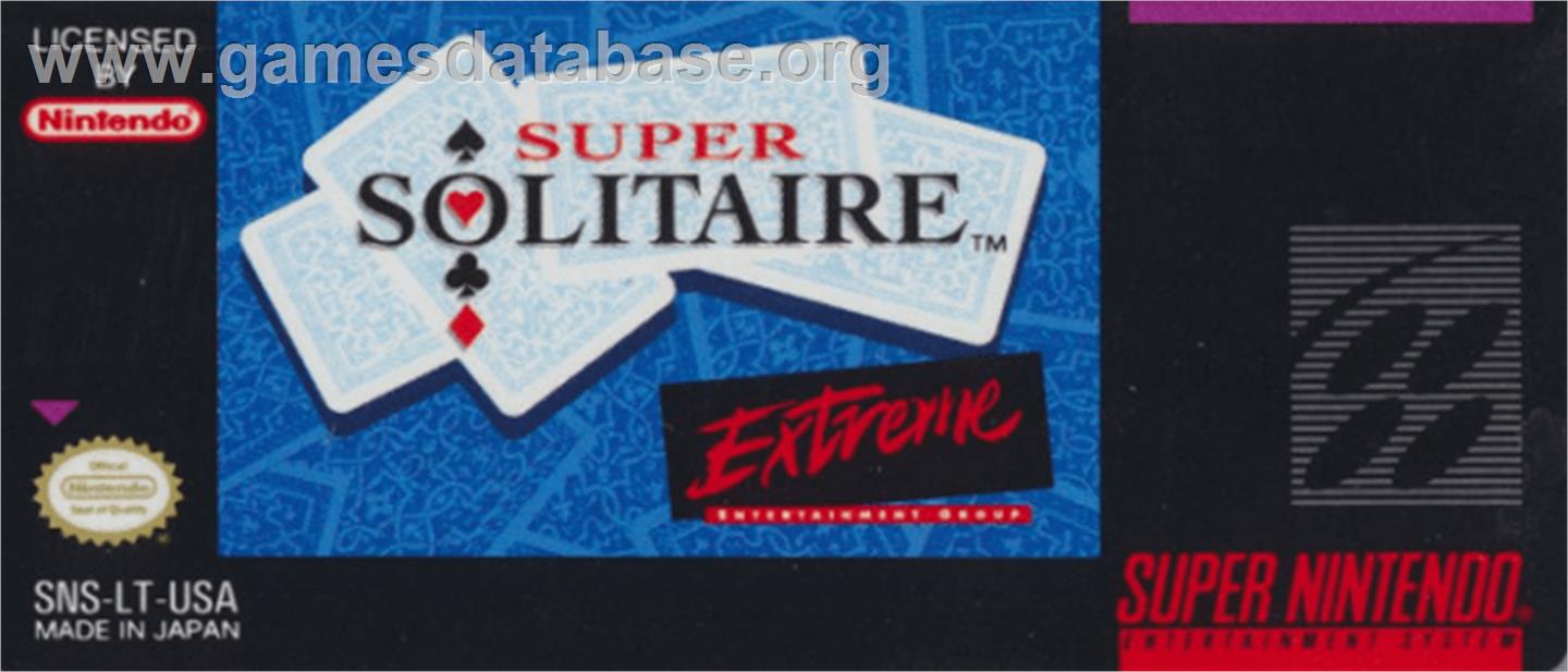 Super Solitaire - Nintendo SNES - Artwork - Cartridge Top