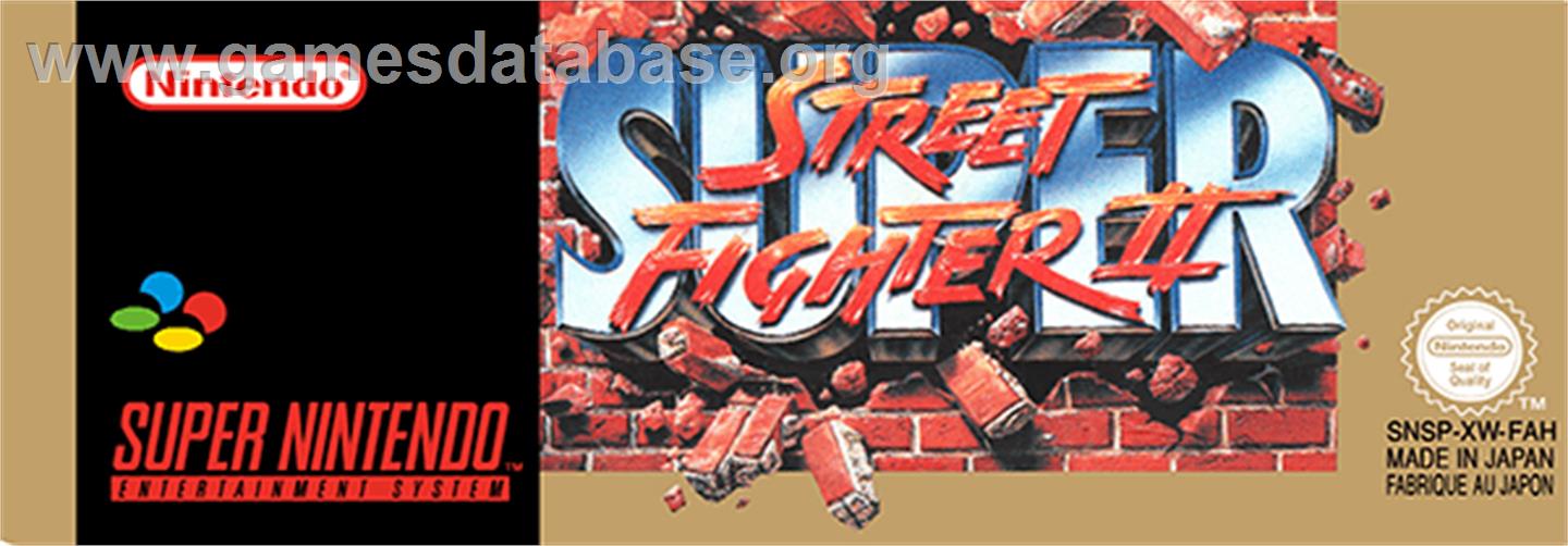 Super Street Fighter 2 - Nintendo SNES - Artwork - Cartridge Top