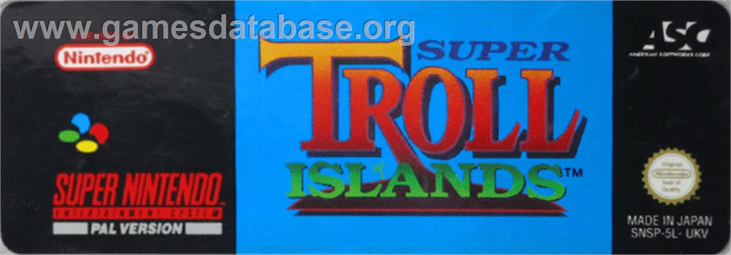 Super Troll Islands - Nintendo SNES - Artwork - Cartridge Top