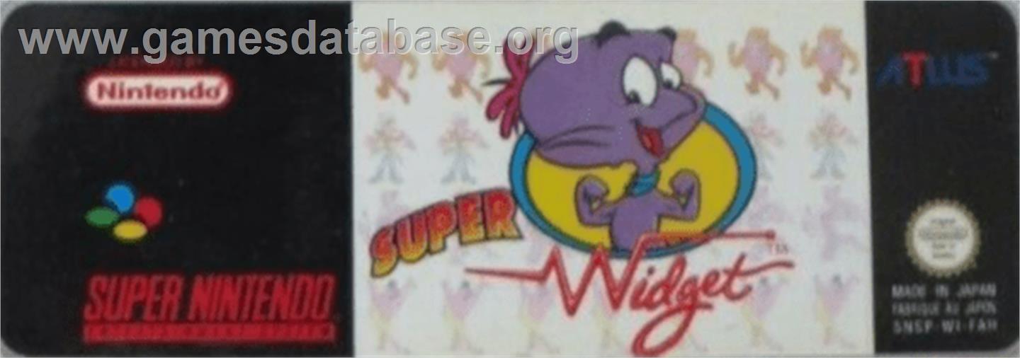 Super Widget - Nintendo SNES - Artwork - Cartridge Top