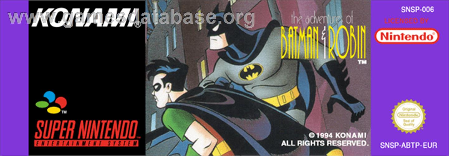 The Adventures of Batman and Robin - Nintendo SNES - Artwork - Cartridge Top