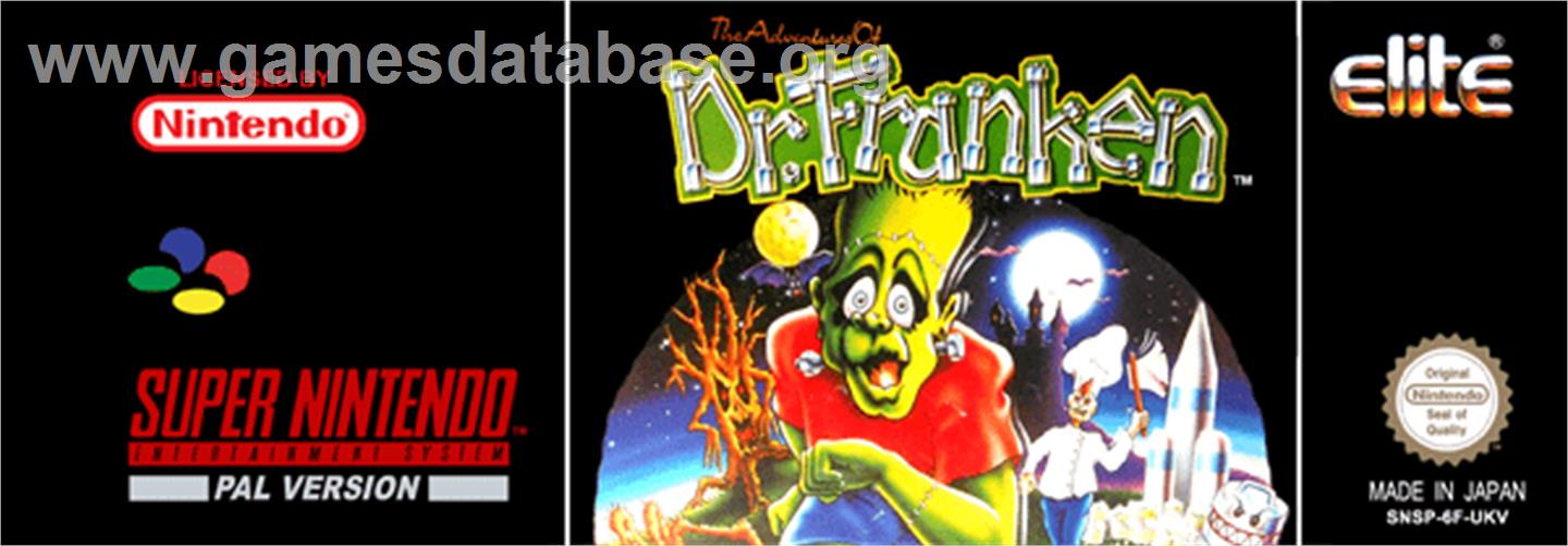 The Adventures of Dr. Franken - Nintendo SNES - Artwork - Cartridge Top