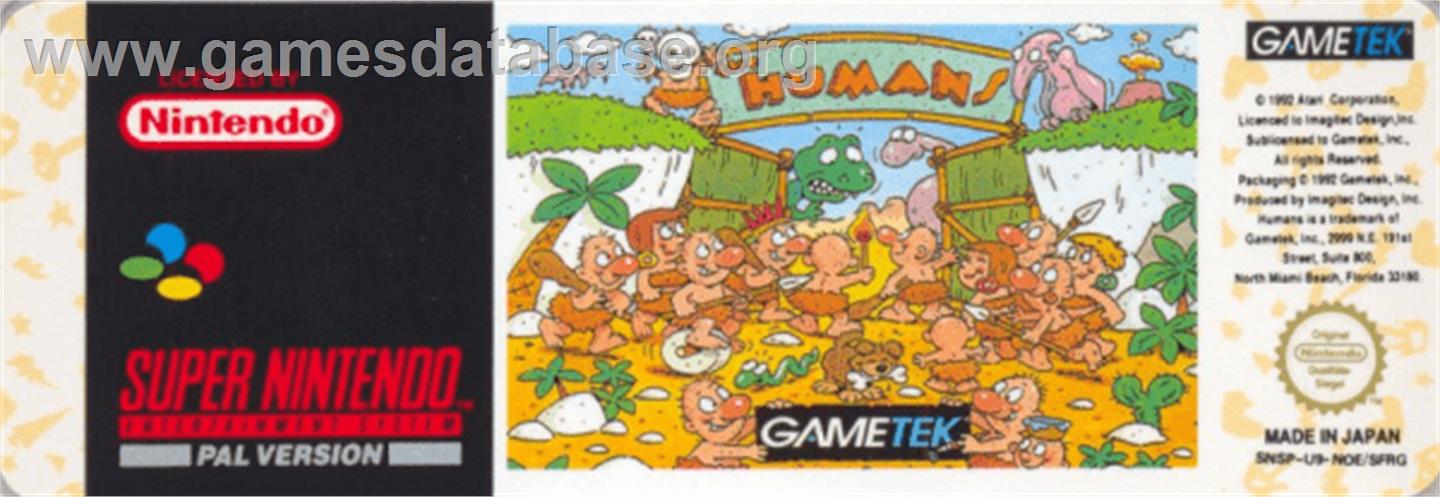 The Humans - Nintendo SNES - Artwork - Cartridge Top