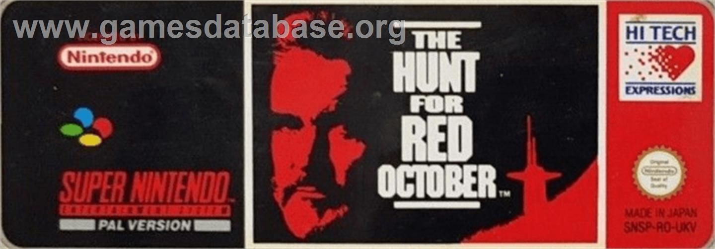 The Hunt for Red October - Nintendo SNES - Artwork - Cartridge Top