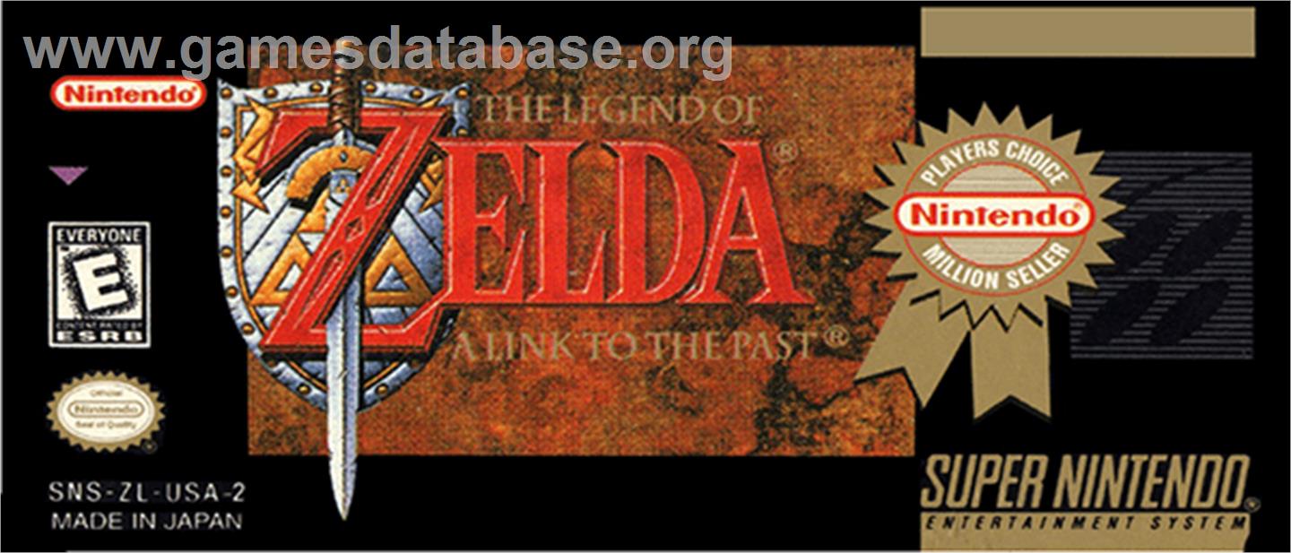 The Legend of Zelda: A Link to the Past - Nintendo SNES - Artwork - Cartridge Top