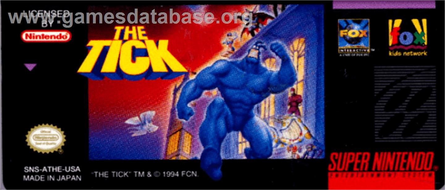 The Tick - Nintendo SNES - Artwork - Cartridge Top