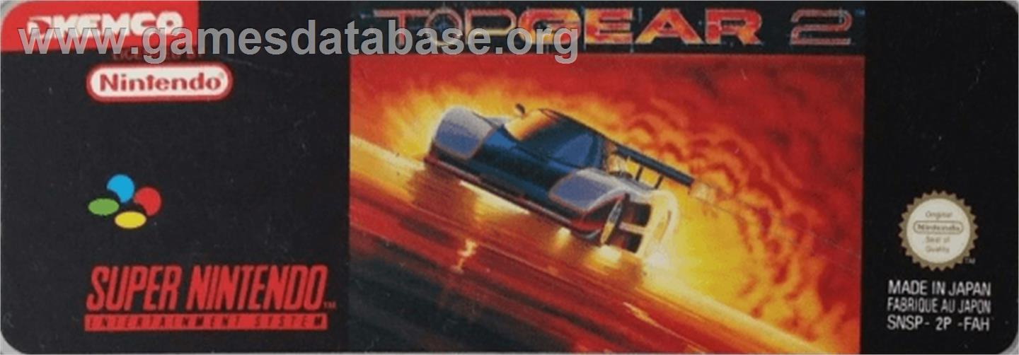 Top Gear 2 - Nintendo SNES - Artwork - Cartridge Top