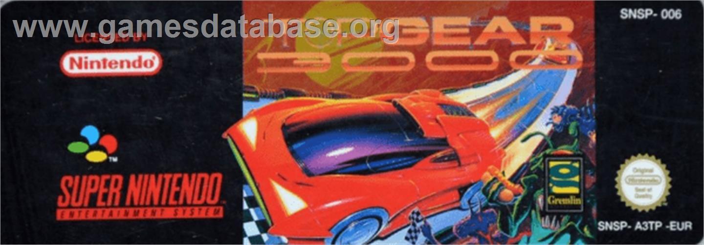 Top Gear 3000 - Nintendo SNES - Artwork - Cartridge Top