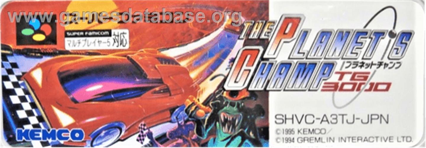 Top Gear 3000 - Nintendo SNES - Artwork - Cartridge Top