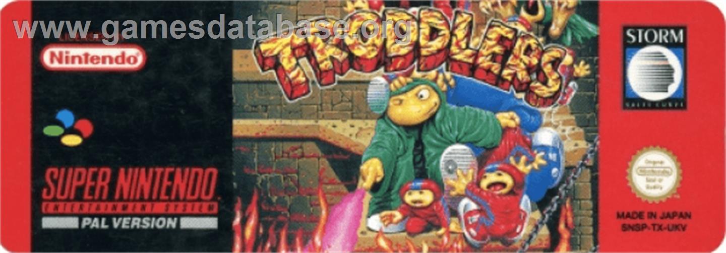 Troddlers - Nintendo SNES - Artwork - Cartridge Top