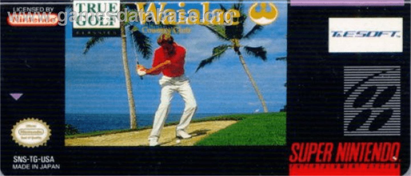 True Golf Classics: Waialae Country Club - Nintendo SNES - Artwork - Cartridge Top