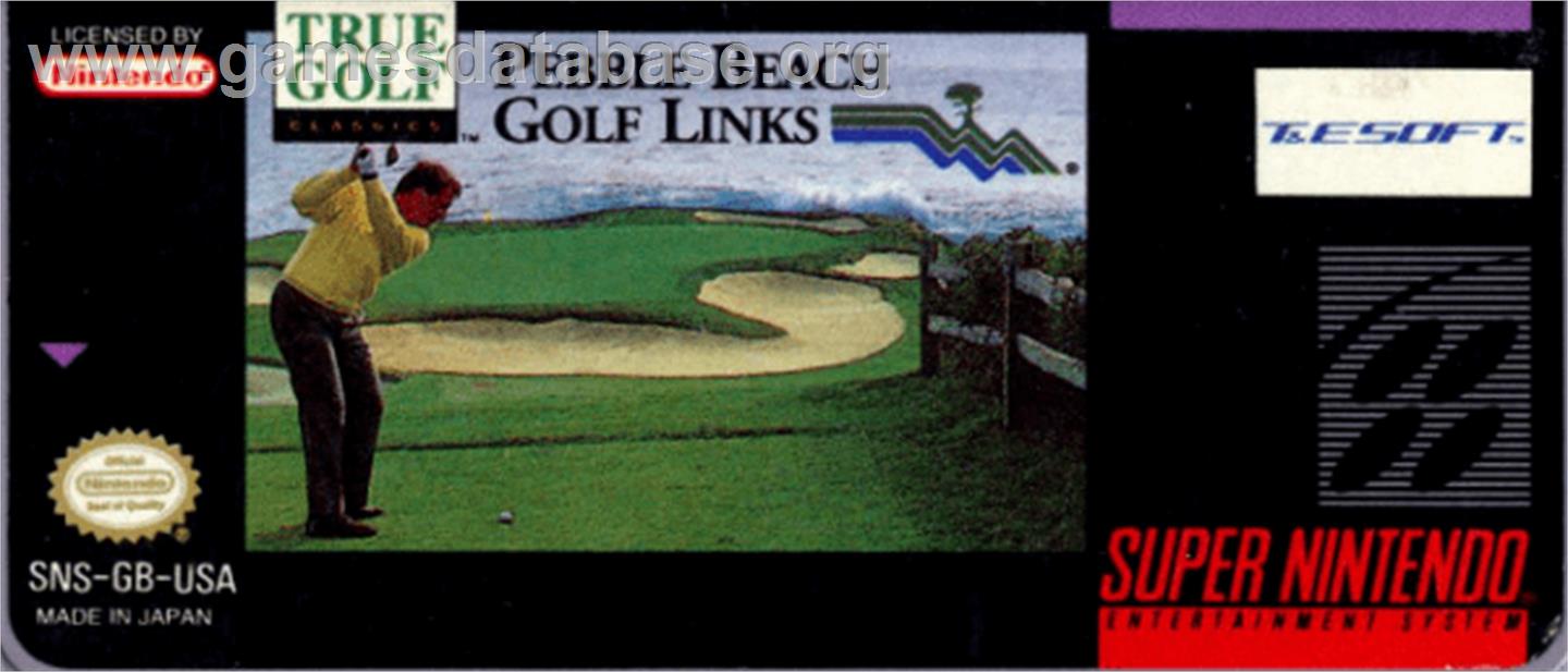 True Golf Classics - Pebble Beach Golf Links - Nintendo SNES - Artwork - Cartridge Top