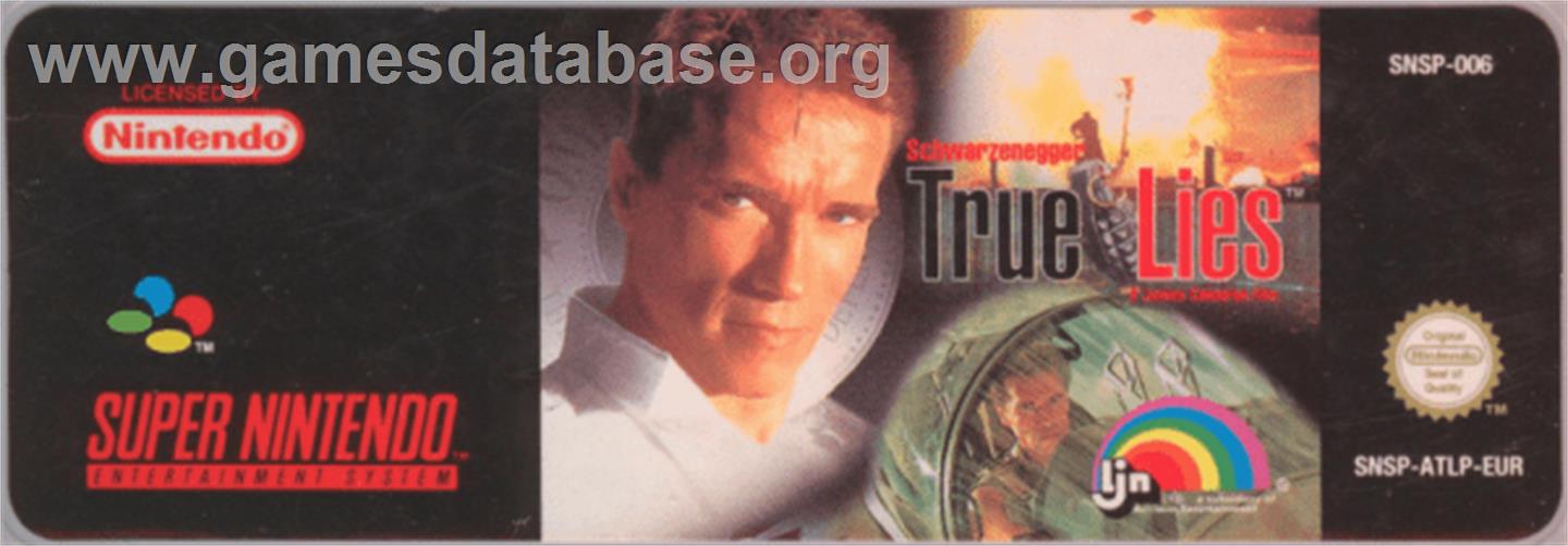 True Lies - Nintendo SNES - Artwork - Cartridge Top