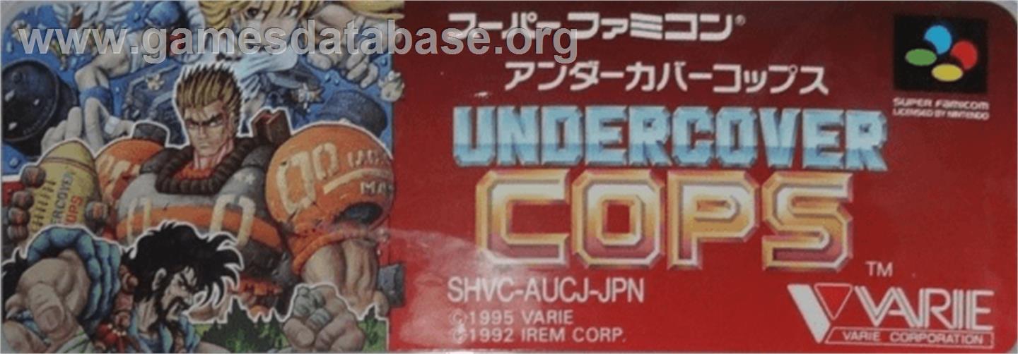 Undercover Cops - Nintendo SNES - Artwork - Cartridge Top