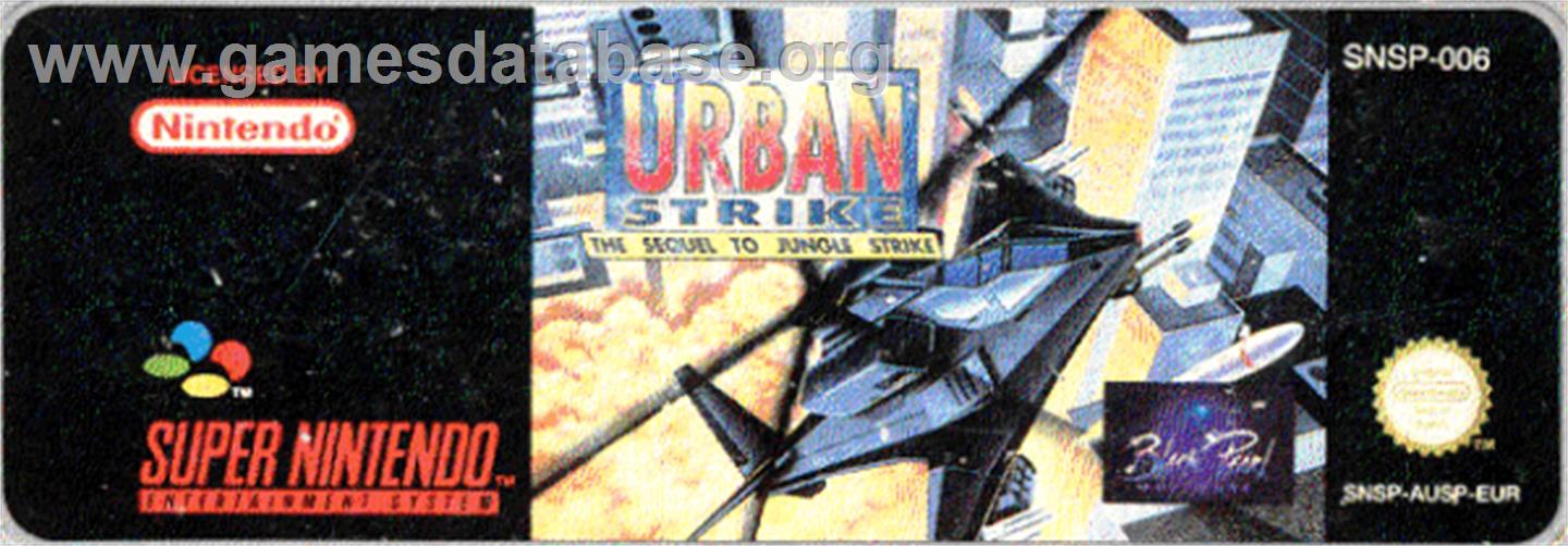 Urban Strike - Nintendo SNES - Artwork - Cartridge Top