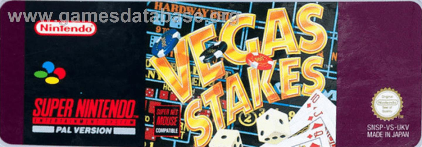 Vegas Stakes - Nintendo SNES - Artwork - Cartridge Top
