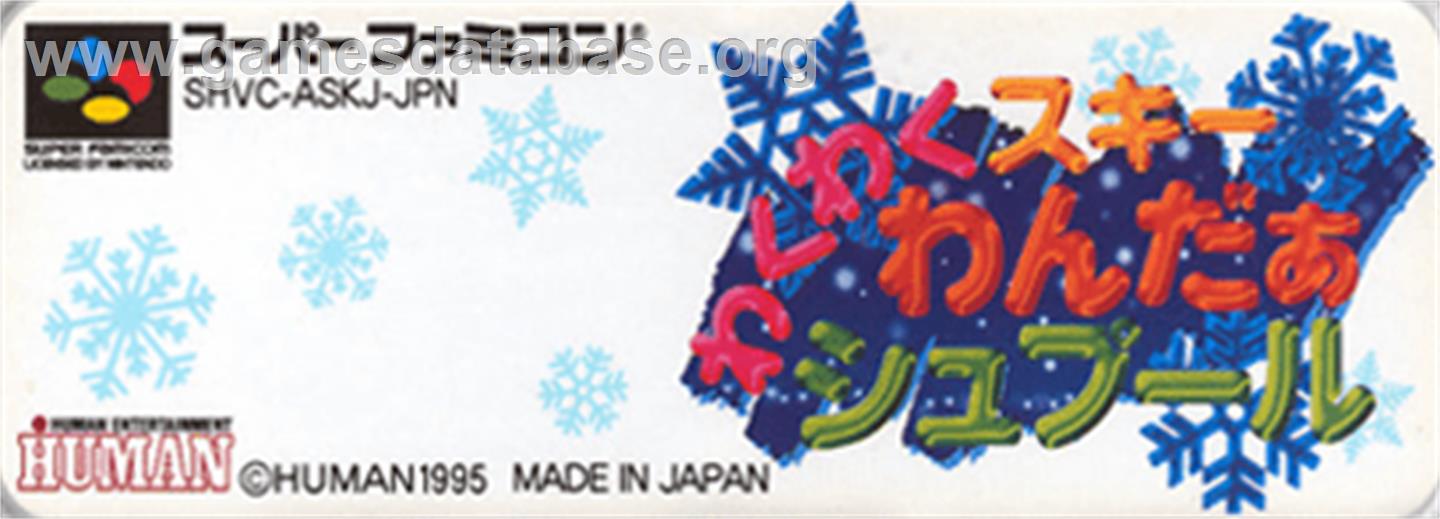 Wakuwaku Ski Wonder Spur - Nintendo SNES - Artwork - Cartridge Top