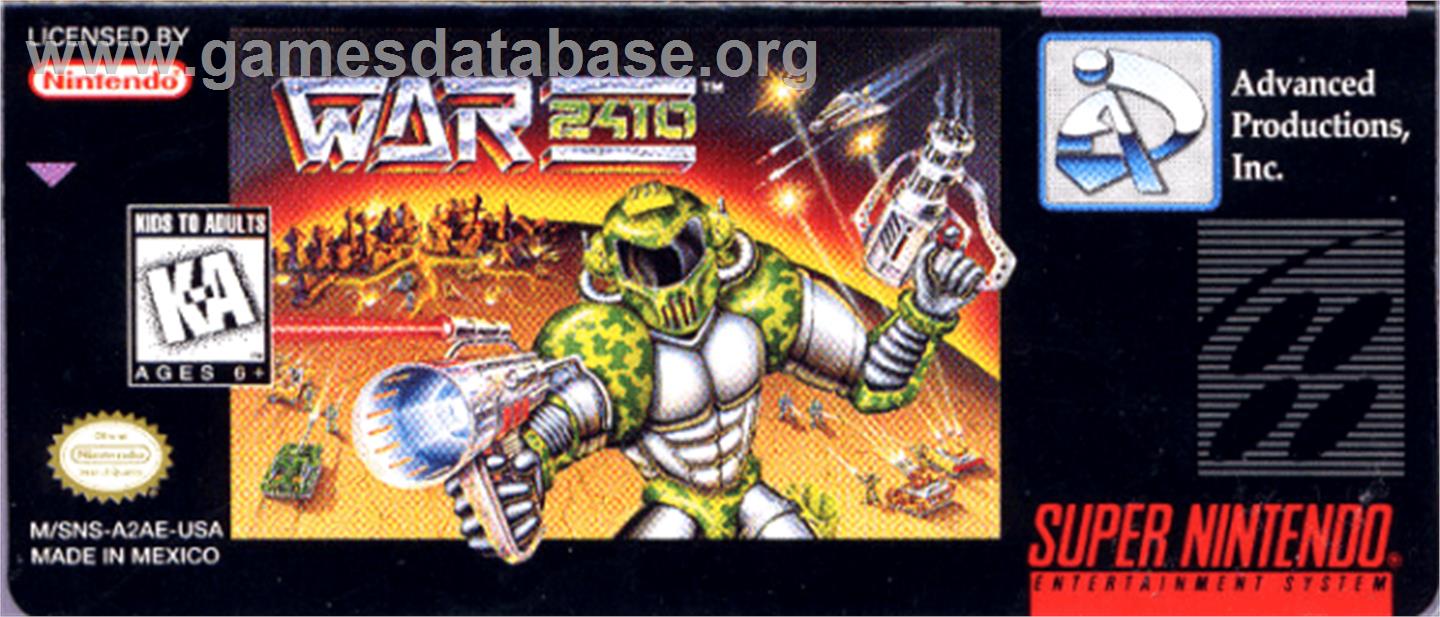 War 2410 - Nintendo SNES - Artwork - Cartridge Top