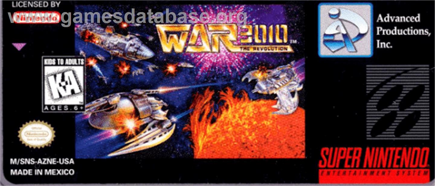 War 3010 - The Revolution - Nintendo SNES - Artwork - Cartridge Top