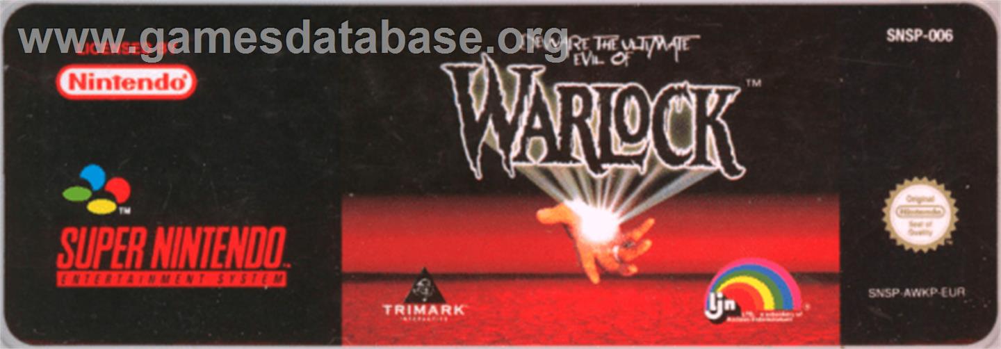Warlock - Nintendo SNES - Artwork - Cartridge Top