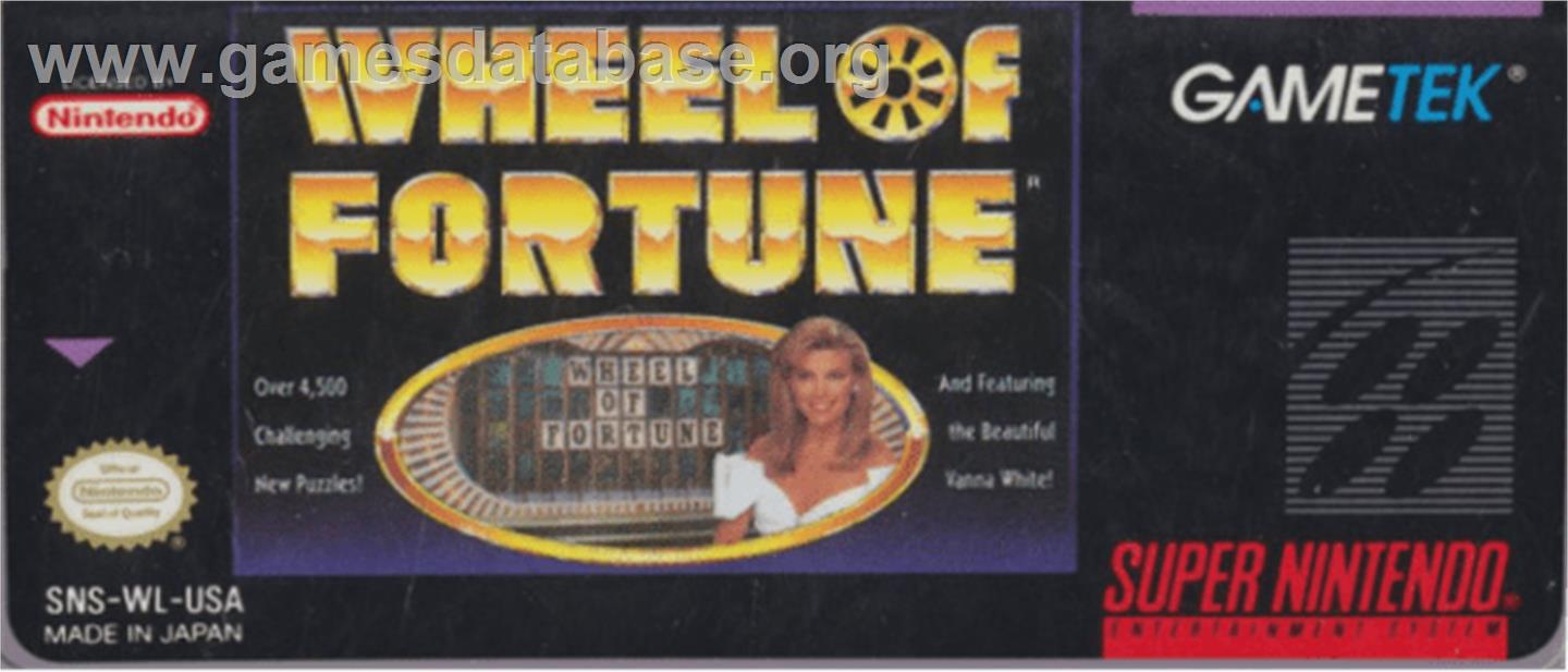 Wheel of Fortune - Nintendo SNES - Artwork - Cartridge Top
