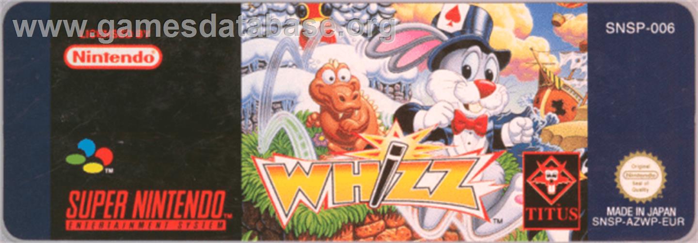 Whizz - Nintendo SNES - Artwork - Cartridge Top