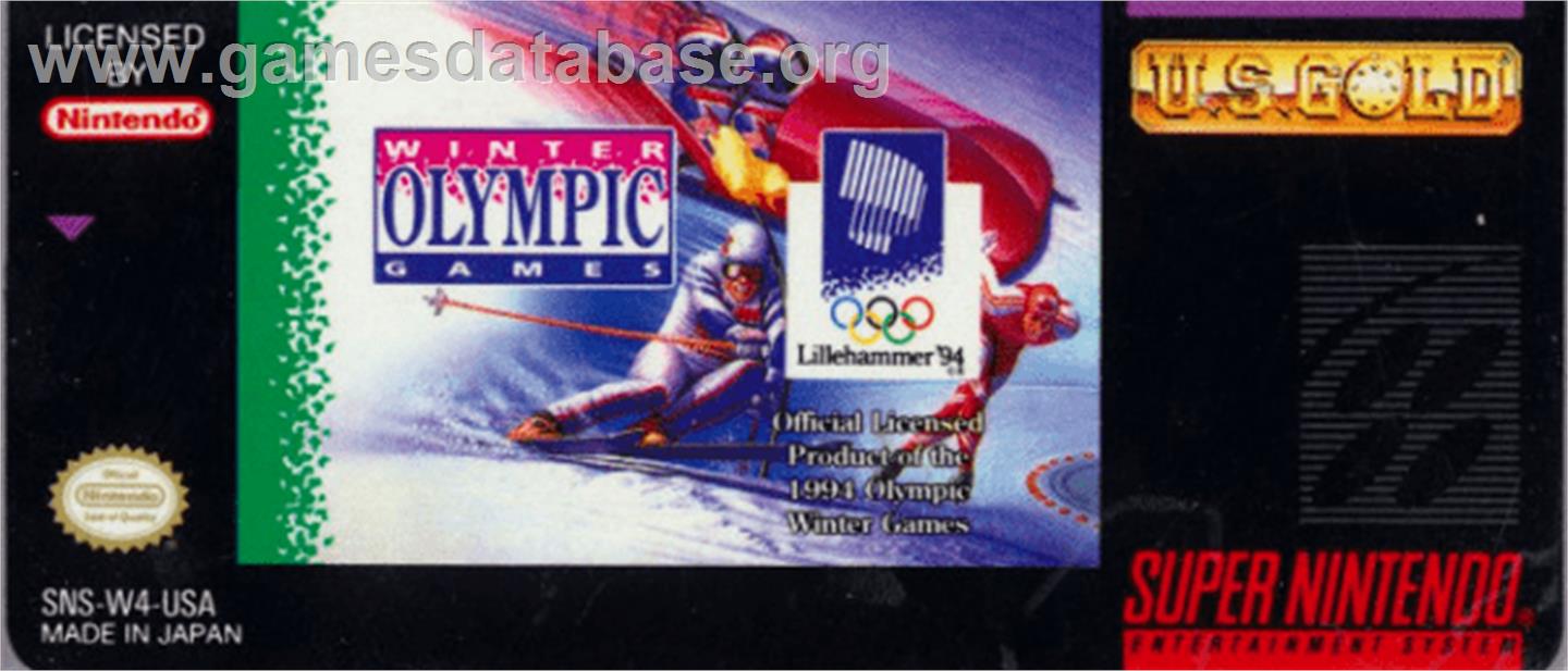 Winter Olympics: Lillehammer '94 - Nintendo SNES - Artwork - Cartridge Top